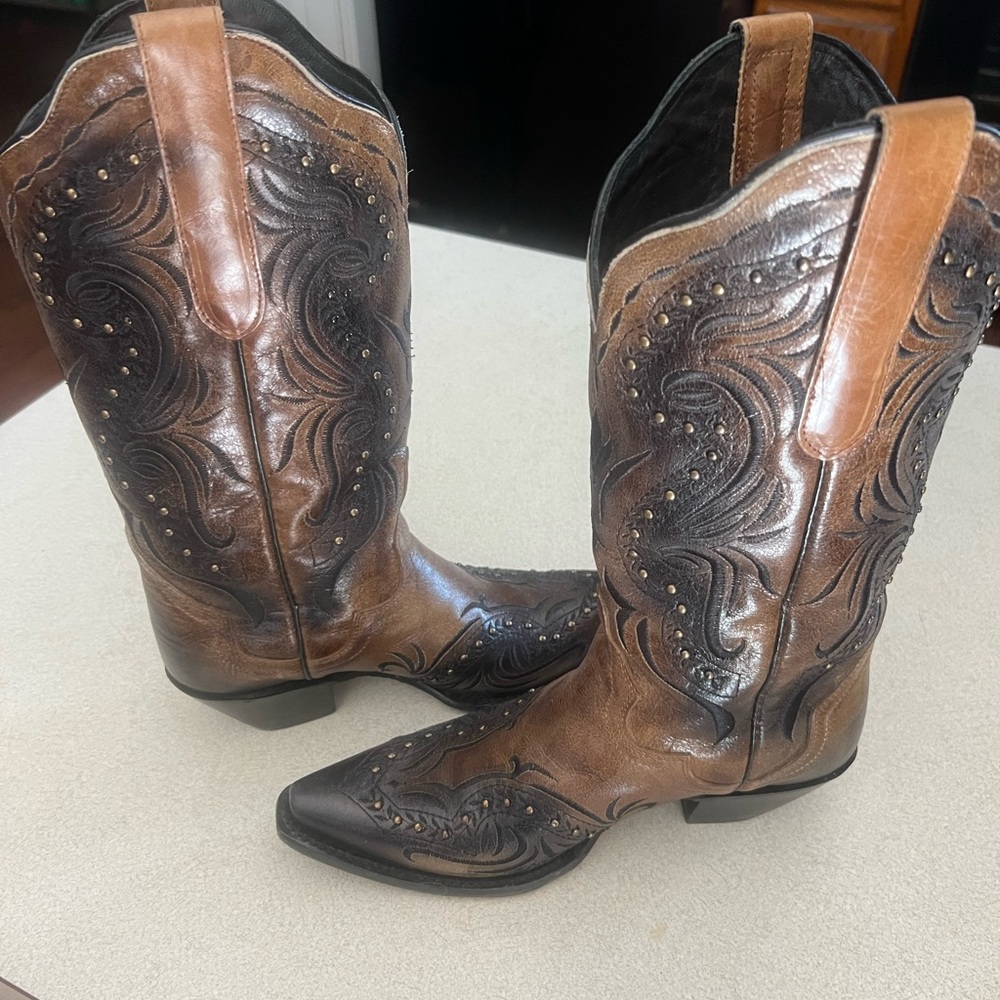 J.B. Dillon Brown and Black Western Boots